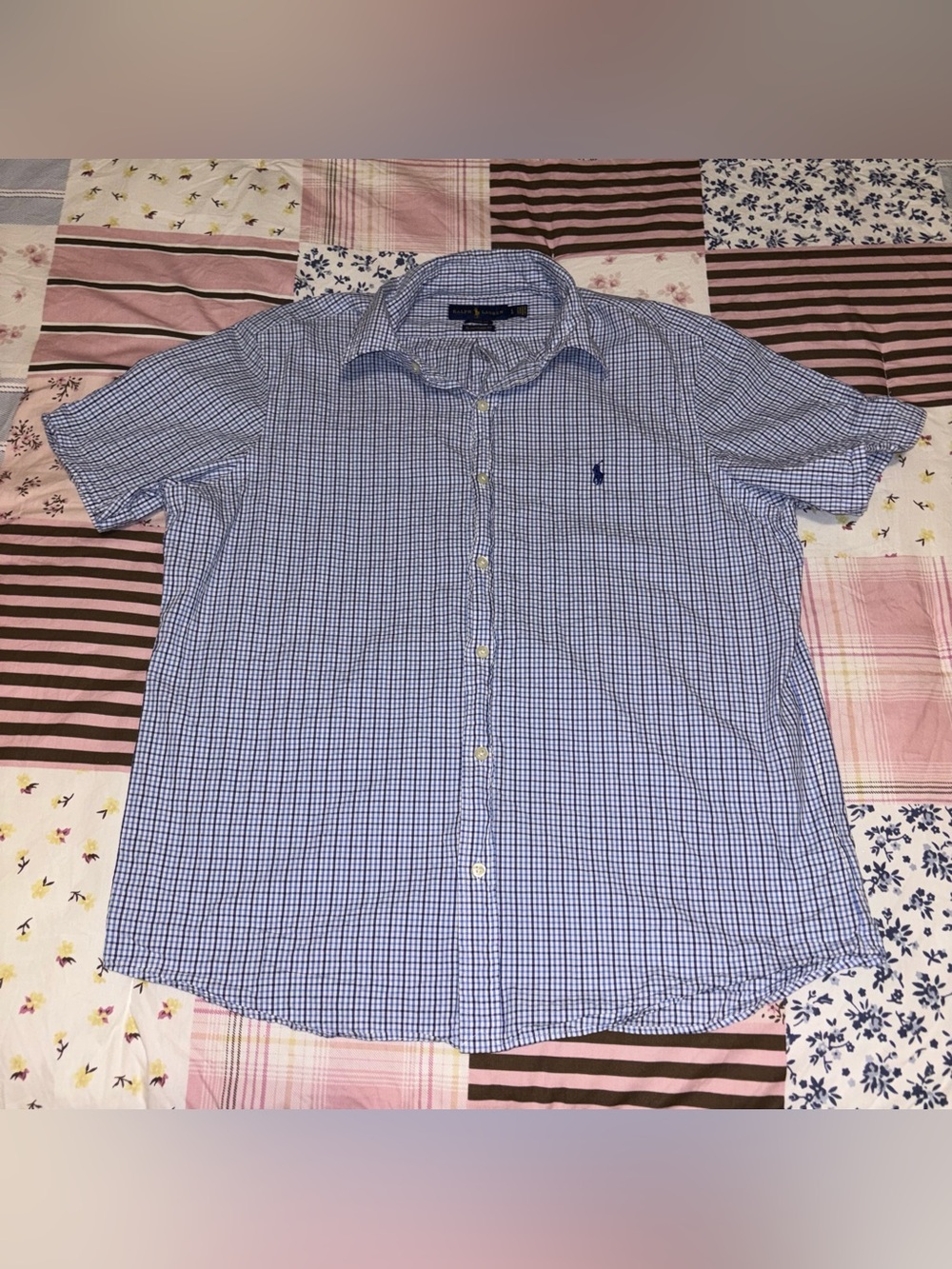 Ralph Lauren Blue Gingham Button Down
